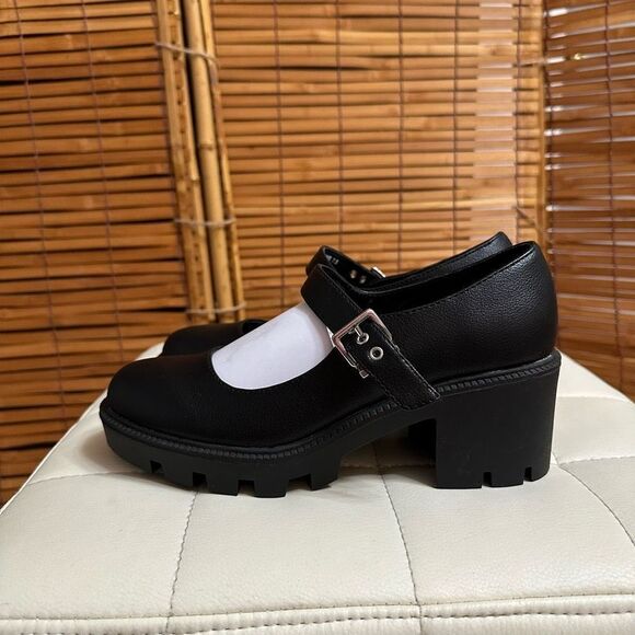 Dolce Vita Women's Nebula Chunky Platforms Mary Jane Pump Shoes Black Size 7.5 - Picture 4 of 7